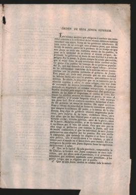 Decreto de la Junta Grande referente a la creación de las Juntas principales y subordinadas.