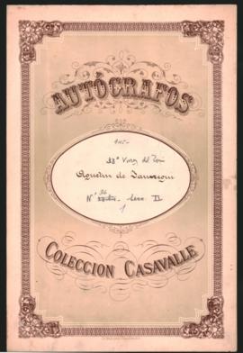 Oficio de Agustín de Jáuregui al Virrey del Perú, Manuel de Guirior.