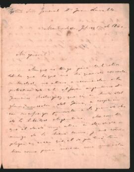 Carta de José Rivera Indarte al General Juan Lavalle, recomendándole al joven Francisco Rodríguez