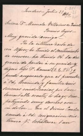 Carta de Máximo Terrero a Carlos CaManuela Villarino de Insiarte,