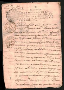 Sumario del Alcalde de 1º voto de Buenos Aires José Blas de Gainza