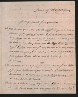 Carta del Doctor Manuel Vicente Maza a Juan Manuel de Rosas