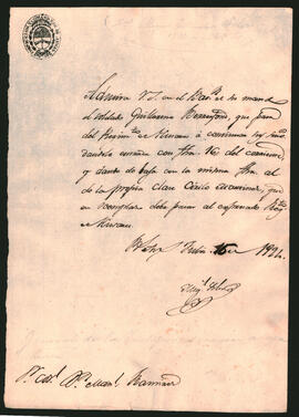 Oficio del General Miguel Estanislao Soler al Coronel Manuel Ramírez