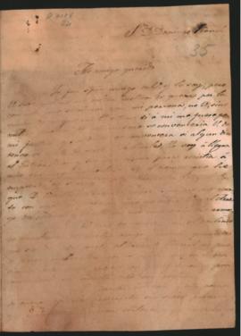 Carta del General Francisco Ramírez a Domingo French, quejándose por la oposición que le hace la gente que le mandó.