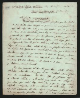 Carta de Antonio Gutiérrez de la Fuente a Agustín Gamarra