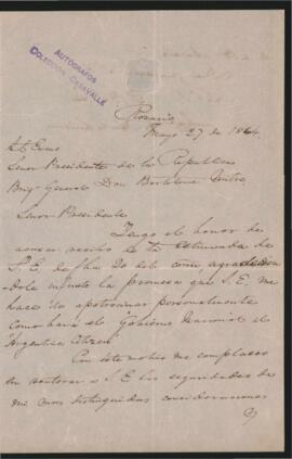 Nota del señor Hutchinson al Presidente de la República, General Bartolomé Mitre,