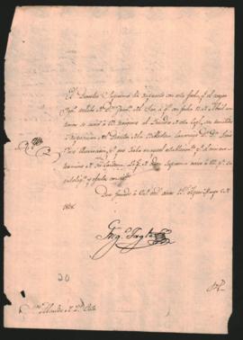 Comunicación del Secretario de Estado Gregorio Tagle al Alcalde de 2° voto, para que dé cumplimiento a lo dispuesto por el Director Supremo Juan Martín de Pueyrredón