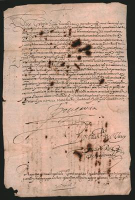 Provisión del Virrey del Perú, don García Hurtado de Mendoza, Marqués de Cañete.