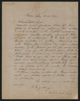 Carta de Carlota Garrido de la Peña enviada a Ovidio A. Lagos desde Rosario el 20 de febrero de 1897