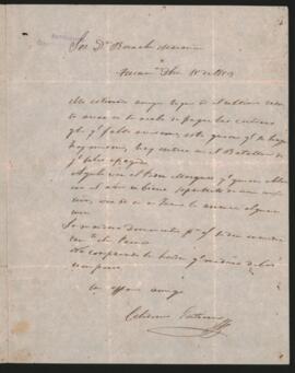 Carta de Celedonio Gutiérrez, a Bernabé [Marañón], dándole varias indicaciones