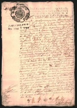 Auto de la Junta de Hacienda decretando se pague al Teniente de la Real Armada Antonio de Ulloa la suma establecida para trasladarse a la provincia de Quito.