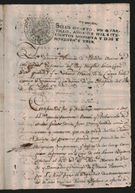 Certificado del Escribano Real y Notario Mayor de la Curia Eclesiástica diocesana y castrense del Obispado del Río de la Plata, Gervasio Antonio de Posadas