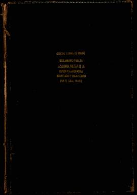 Reglamento para la academia militar de la Republica Argentina