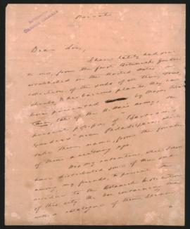 Carta de César Augusto Rodney a [...], comunicándole el envío de una caja con semillas procedentes de Estados Unidos