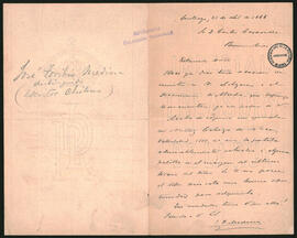 Carta de José Toribio Medina a Carlos Casavalle,