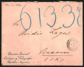 Carta de Ramón José Cárcano, Director General de Correos y Telégrafos, a Ovidio Lagos enviada desde Buenos Aires el 17 de marzo de 1888